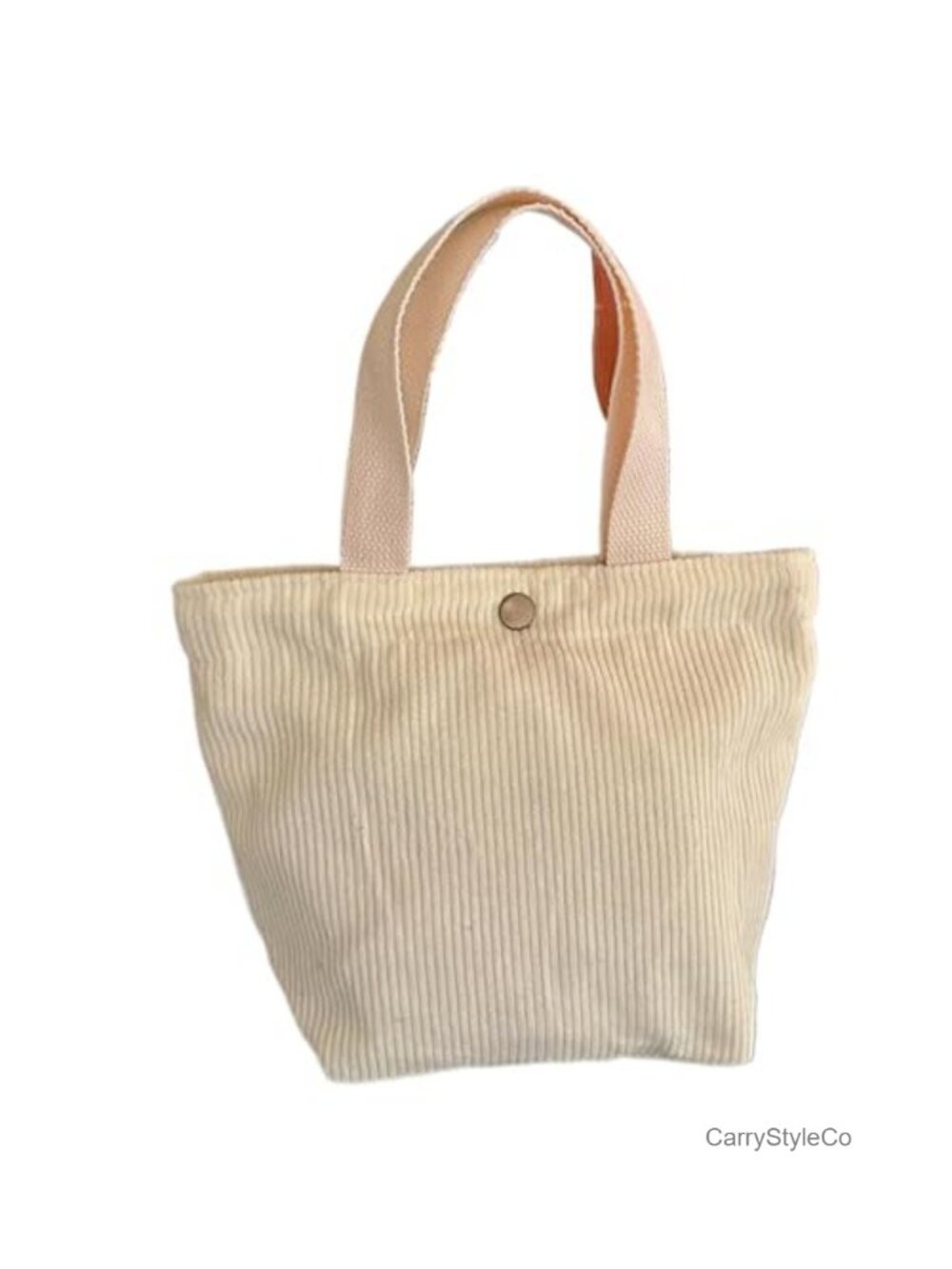 Corduroy Tote Bag Small Compact Shoulder Handbag with Pocket